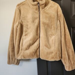 Cozy Tan Faux Fur Jacket